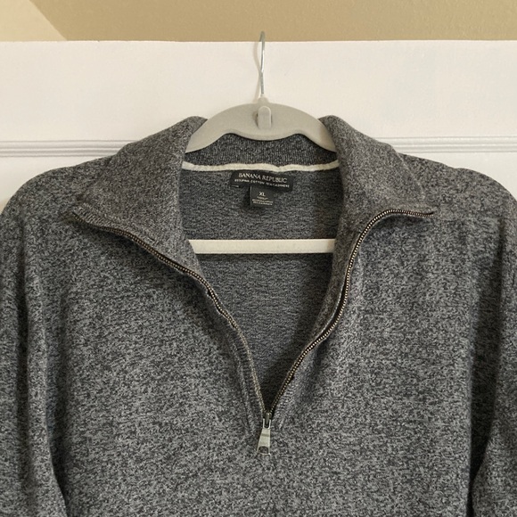Banana Republic Men's Gray Half-Zip Sweater Size XL - Picture 4 of 4